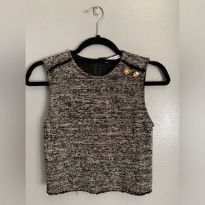 Zara Structured Jacquard Top